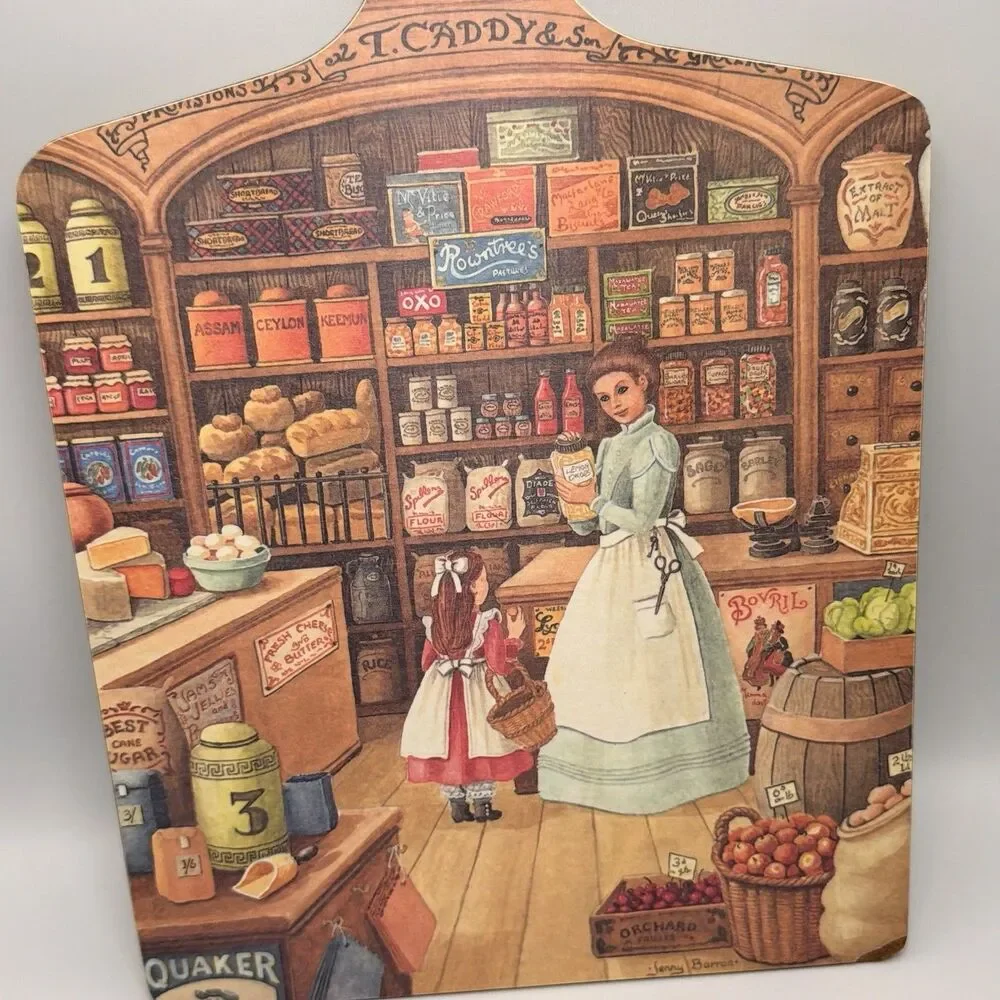 Wilscombe Melamine T Caddy & Son Cutting Board Jenny Barron England 13x8 Vintage